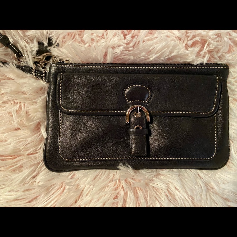 Coach leather wristlet
